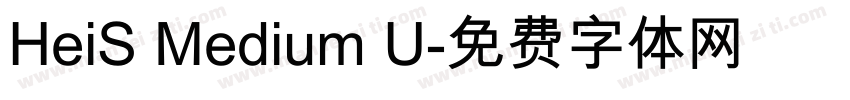 HeiS Medium U字体转换
